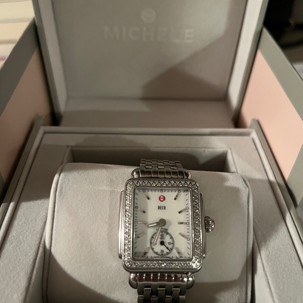Michele deco diamond watch